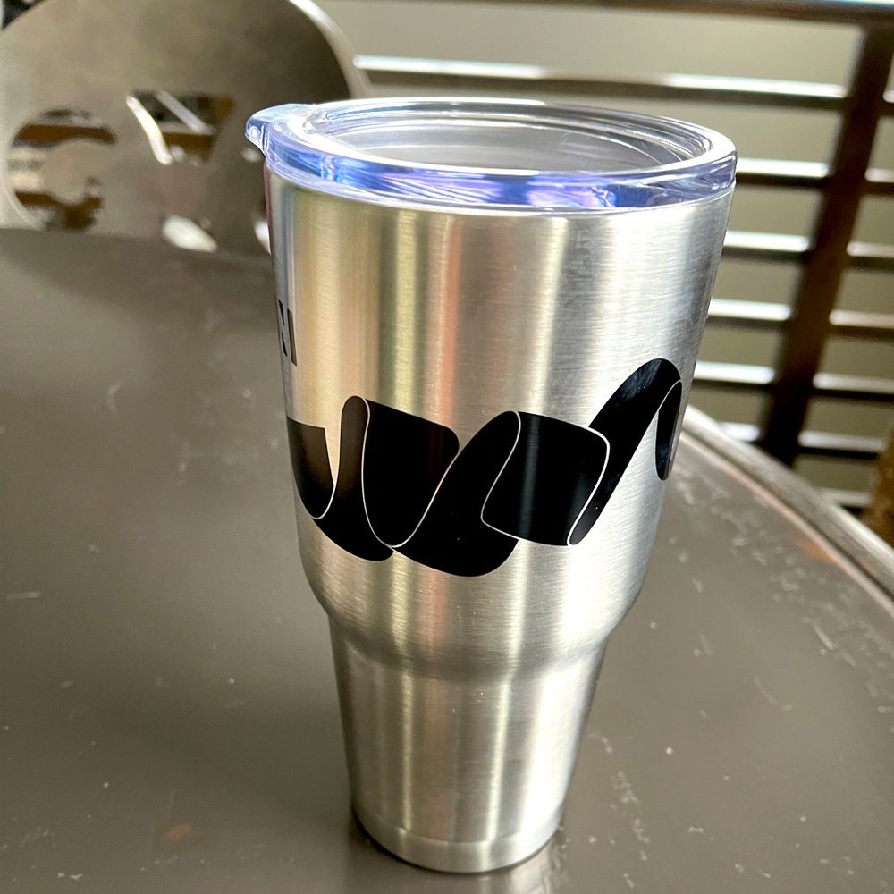 Large stainless double wall drink cup